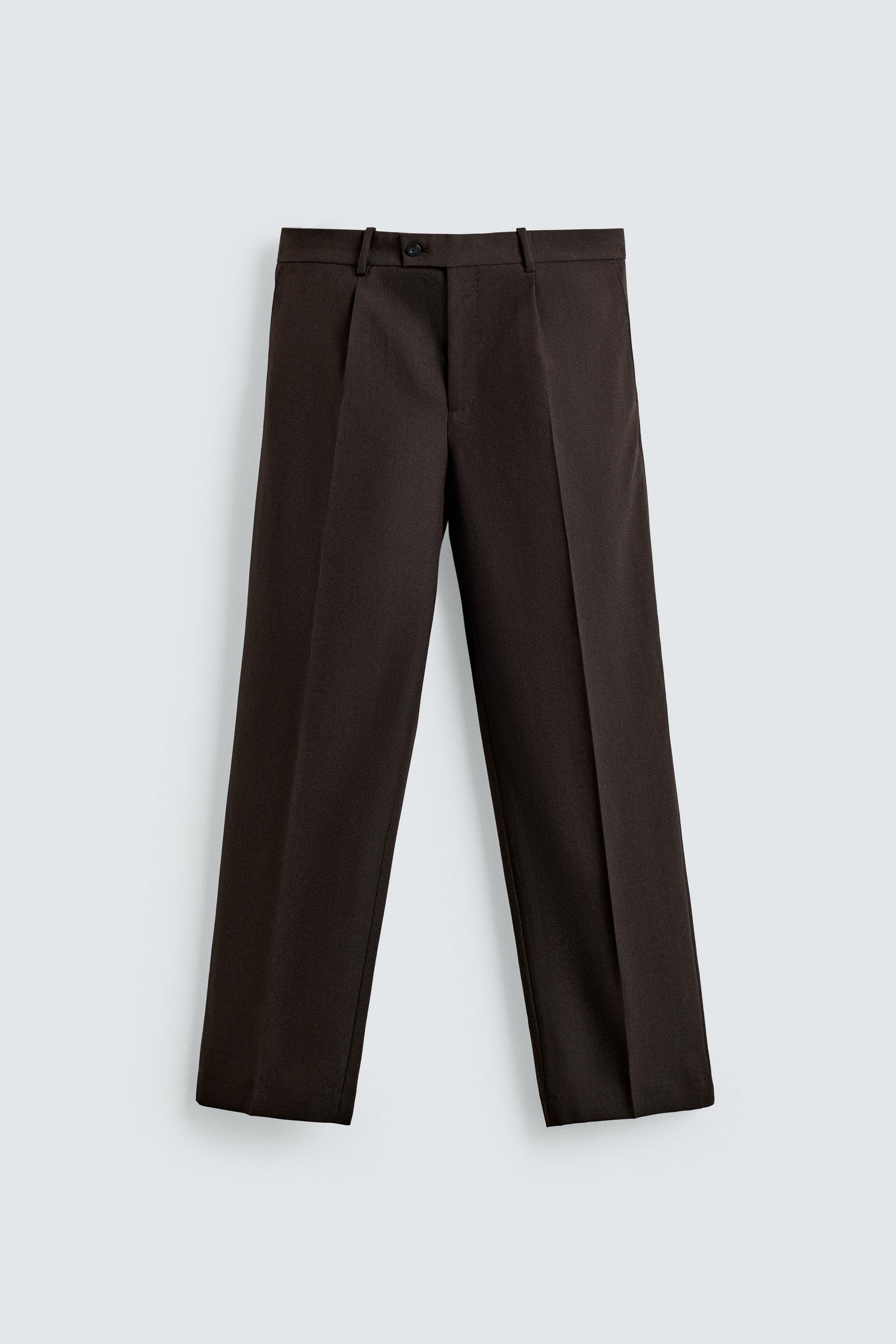 100% WOOL PLEATED PANTS